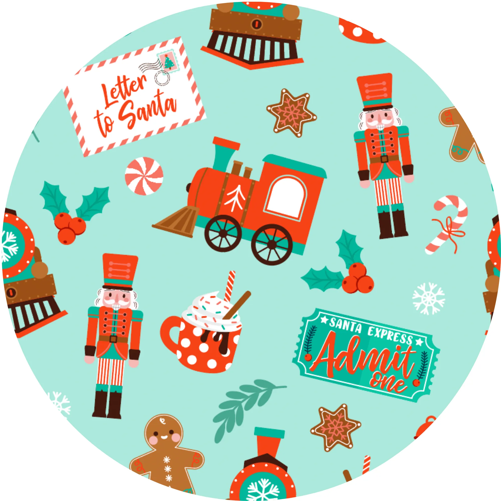 Christmas-themed Kids Button-Down Shirt and Pants Set