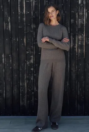 Classic Cable Merino Jersey and Pant - Cinnamon