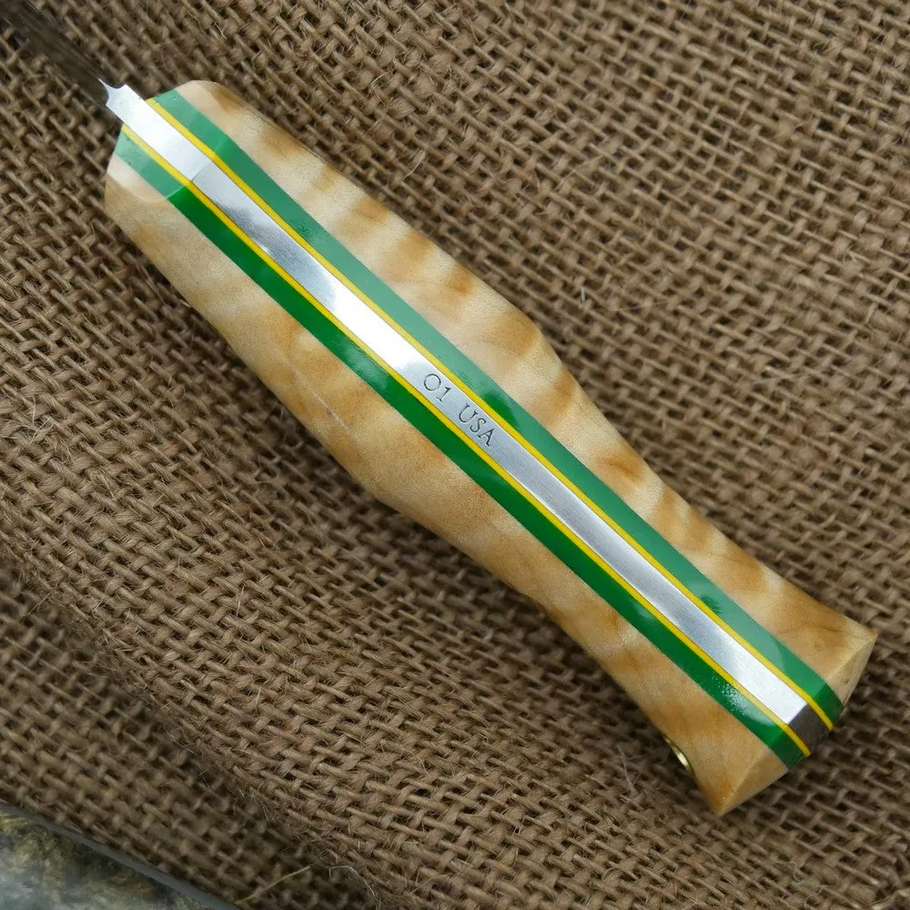 Classic: Curly Maple, Green & Yellow