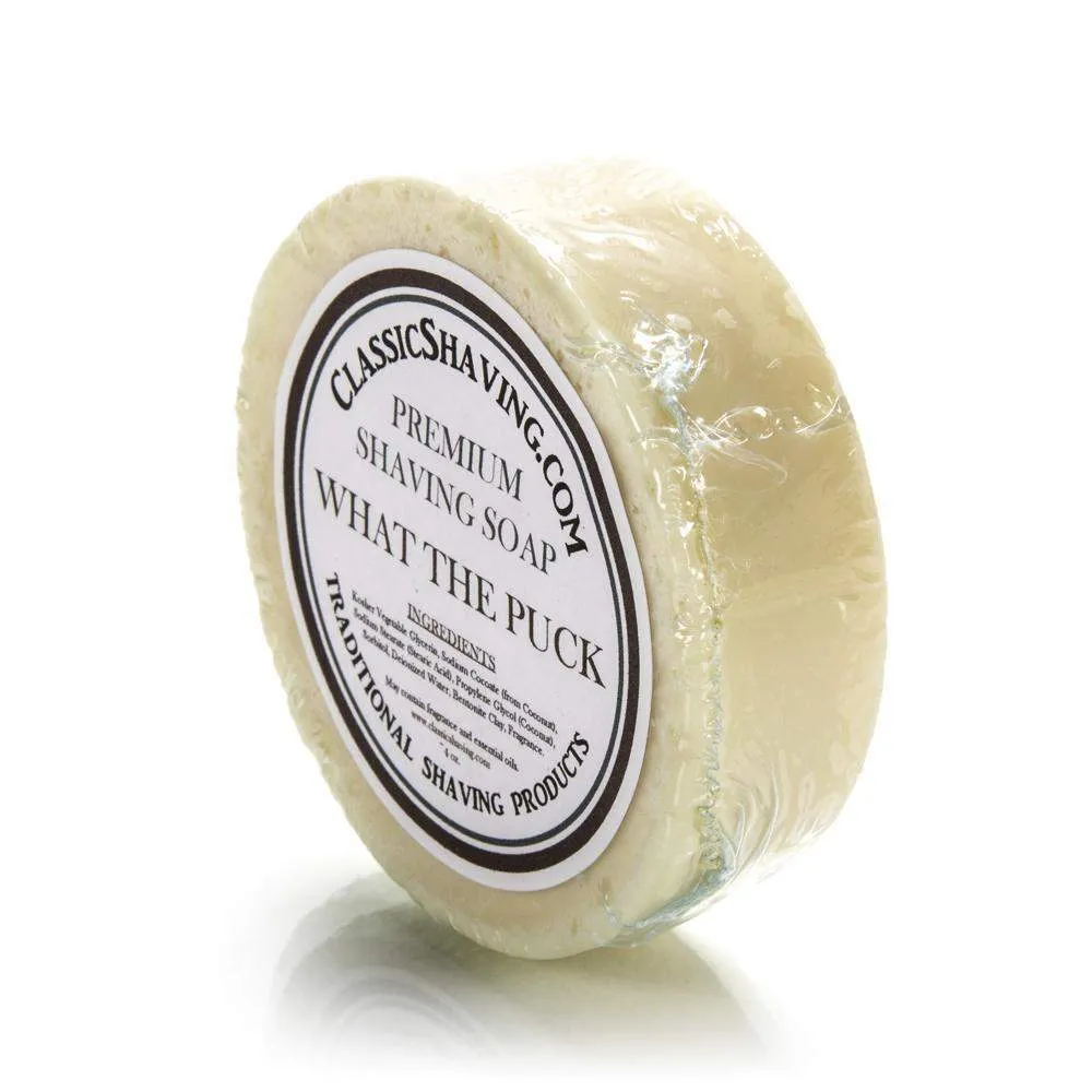Classic Shaving Mug Soap - 3" Large - "What The Puck"