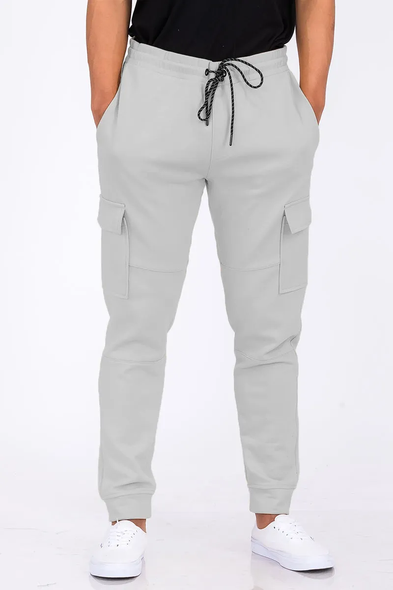 COTTON BLEND CARGO JOGGERS
