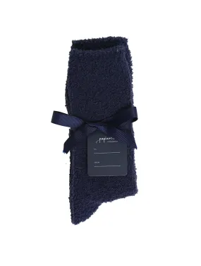 Cozy Bed Socks in Deep Indigo