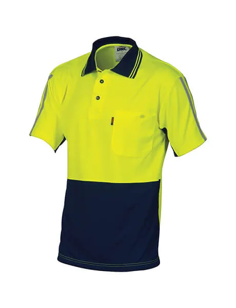 DNC Hi Vis Cool Breathe Stripe Polo S/S (3755)