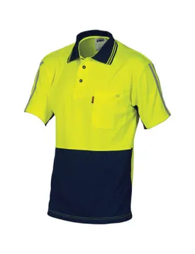 DNC Hi Vis Cool Breathe Stripe Polo S/S (3755)