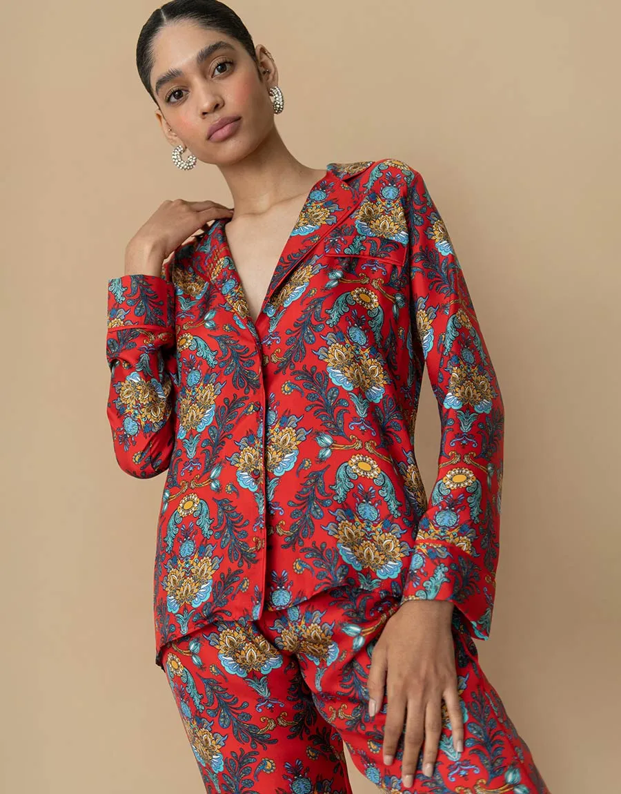 Eden Twill Trouser - Regina Red - SALE
