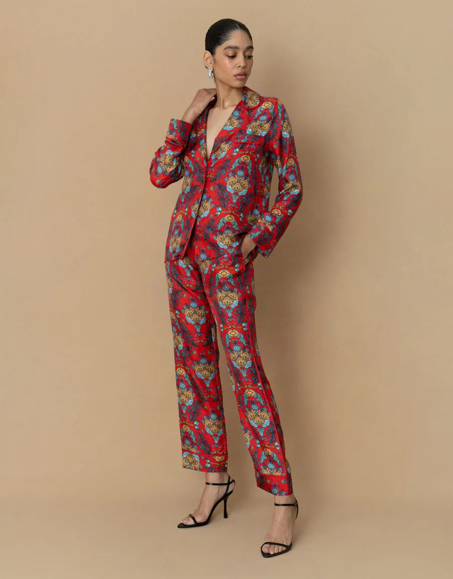 Eden Twill Trouser - Regina Red - SALE