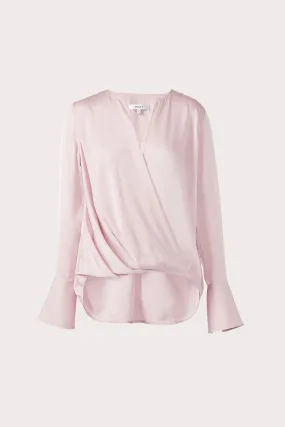Elysa Stretch Silk Surplice Blouse