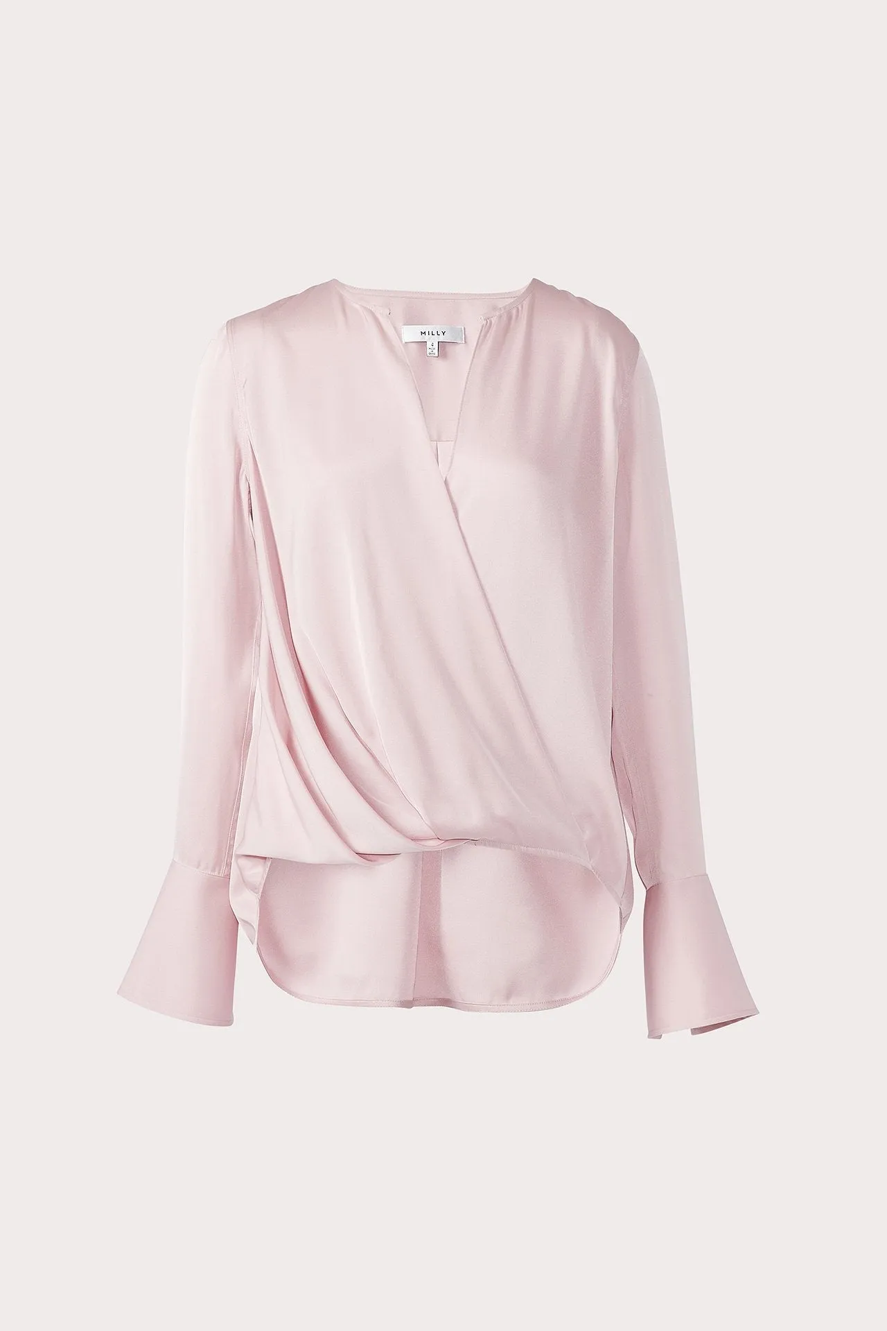 Elysa Stretch Silk Surplice Blouse