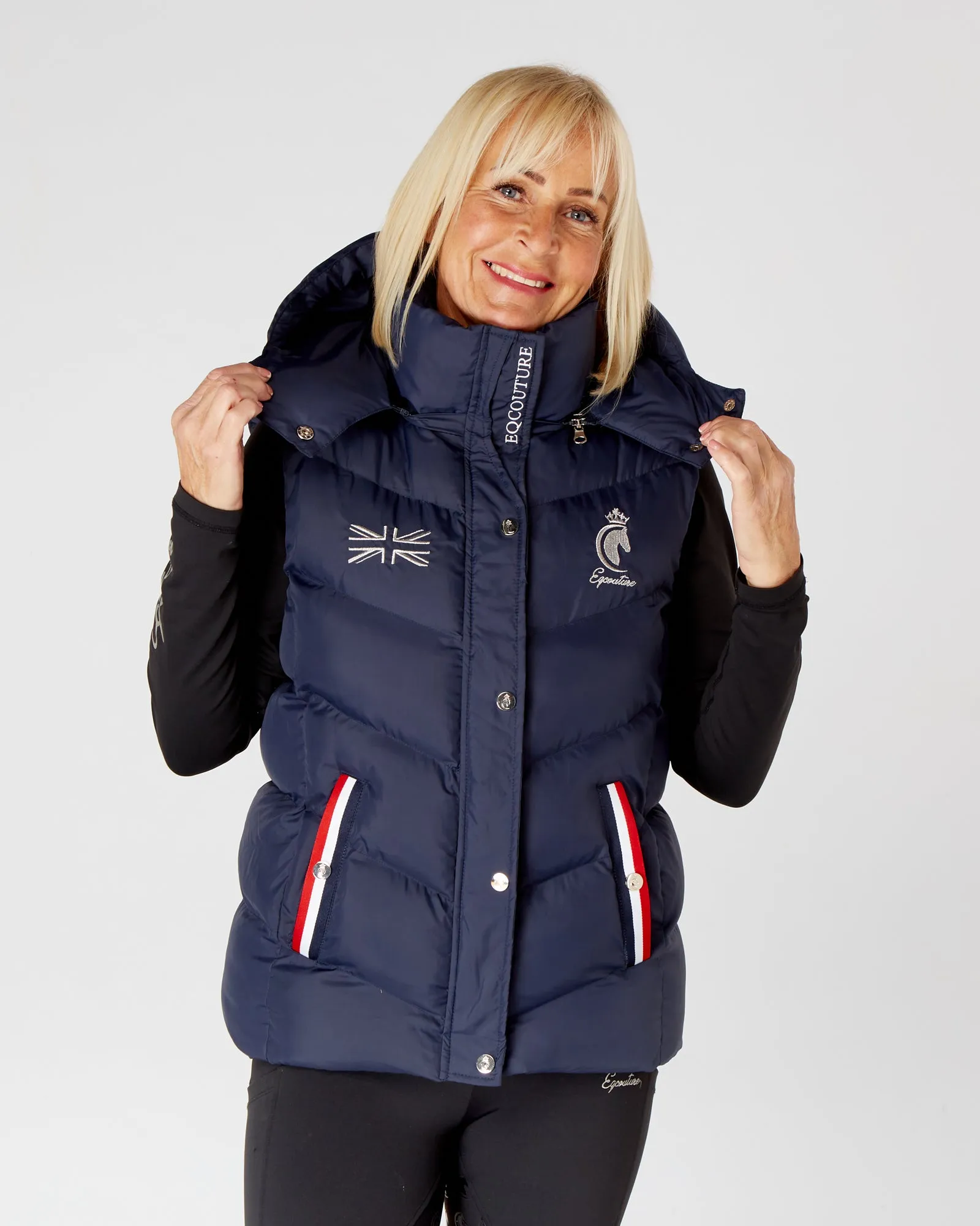 Exclusive Navy Team Gilet - Detachable Hood