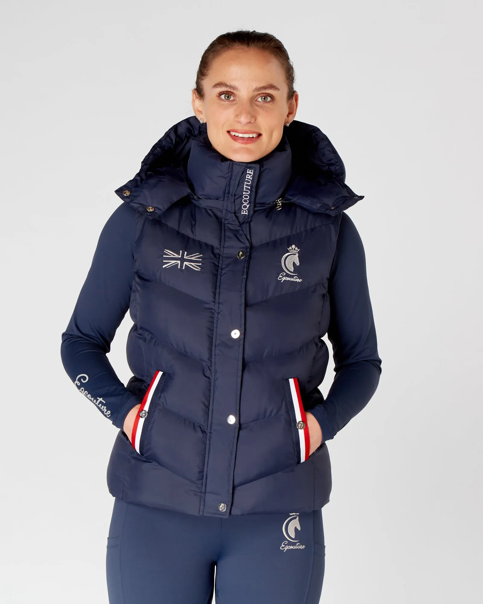Exclusive Navy Team Gilet - Detachable Hood