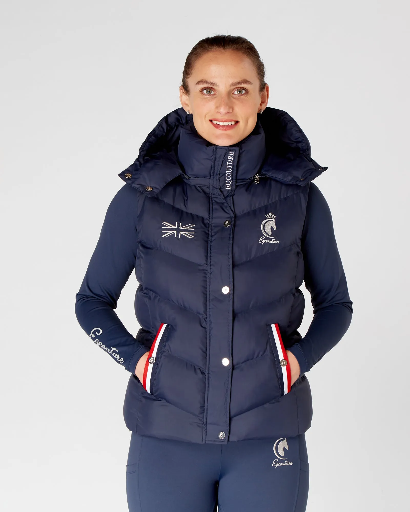 Exclusive Navy Team Gilet - Detachable Hood