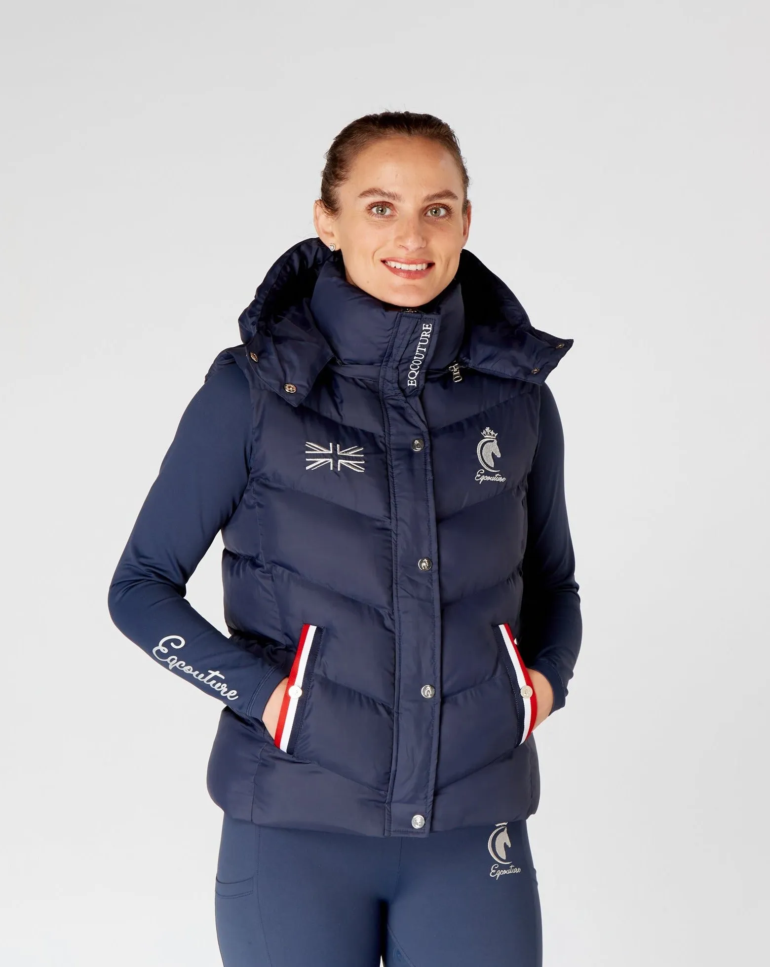 Exclusive Navy Team Gilet - Detachable Hood