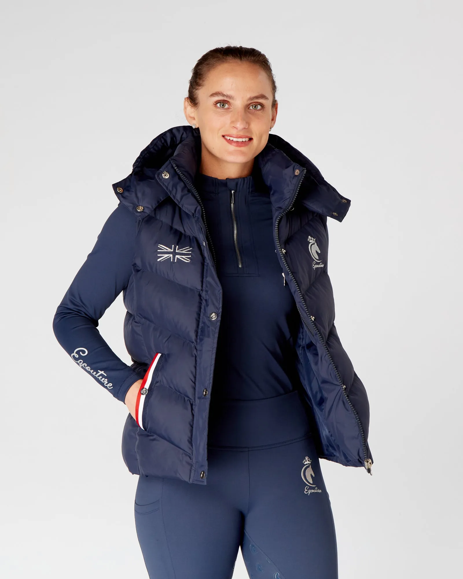 Exclusive Navy Team Gilet - Detachable Hood