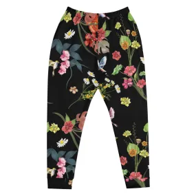 Floral Joggers- Black