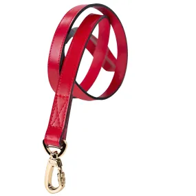 Georgia Rose Dog Leash in Ferrari Red & Gold