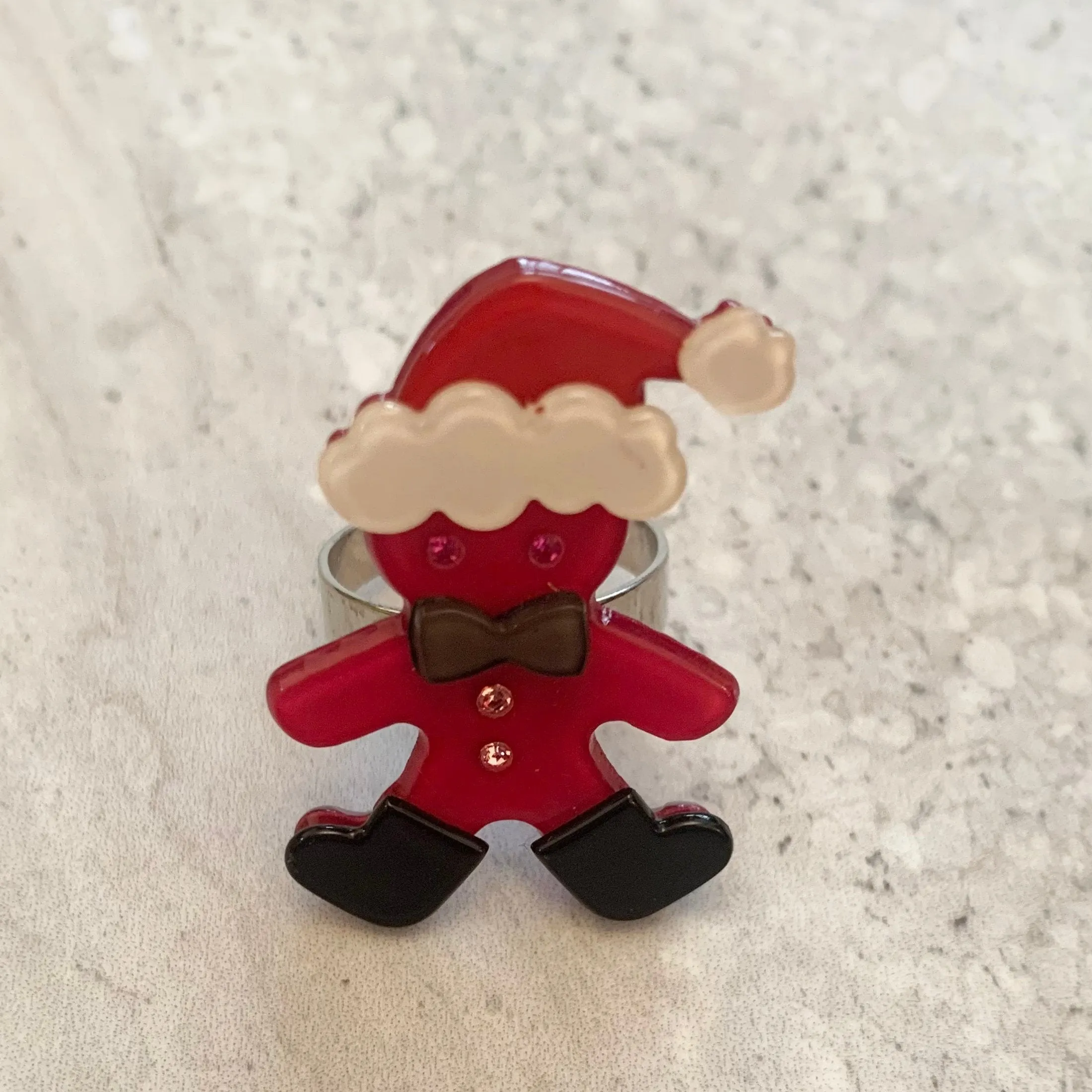 Gingerbread Santa Ring