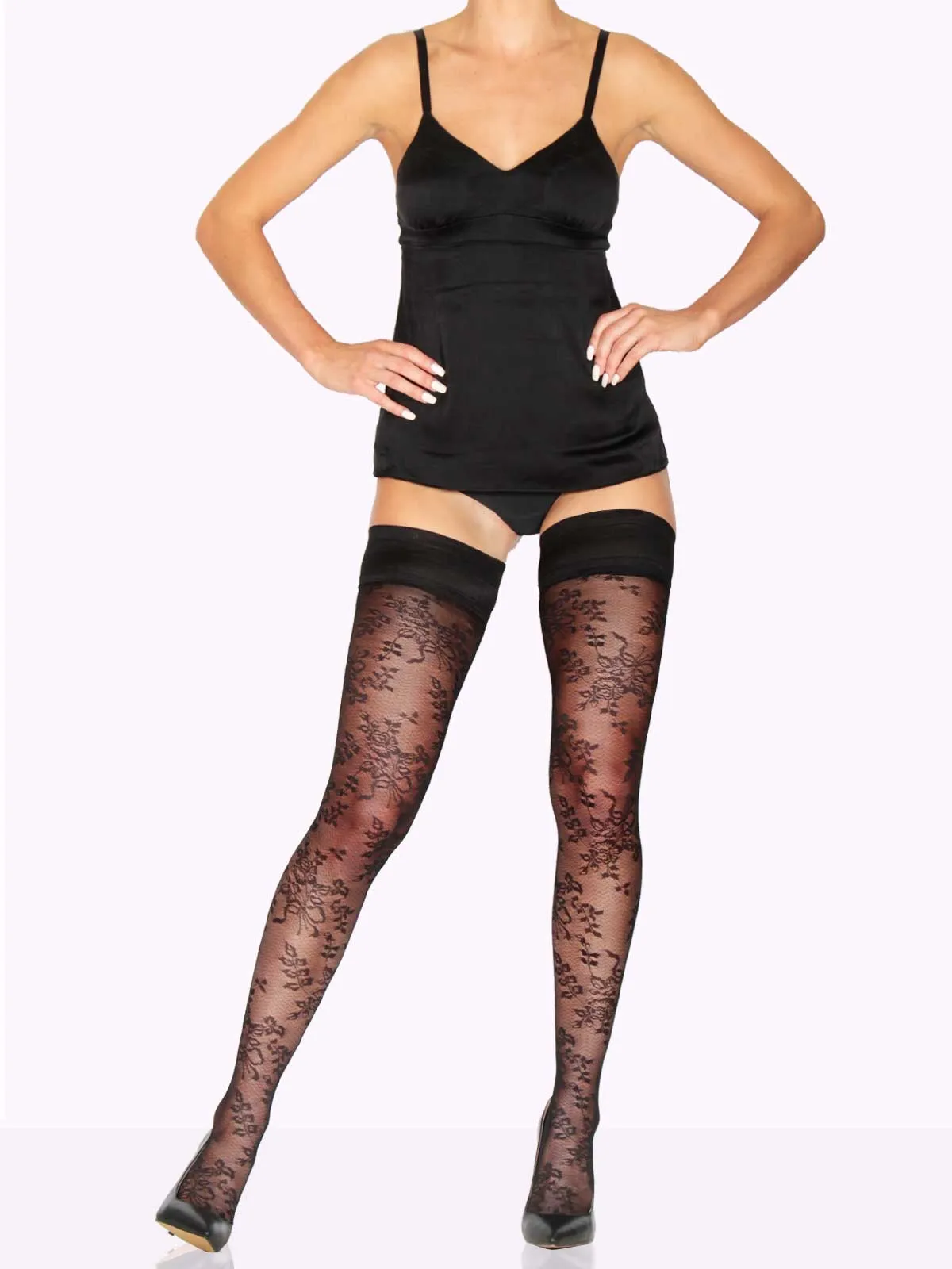 GIOVANNA Italian Lace Thigh Highs