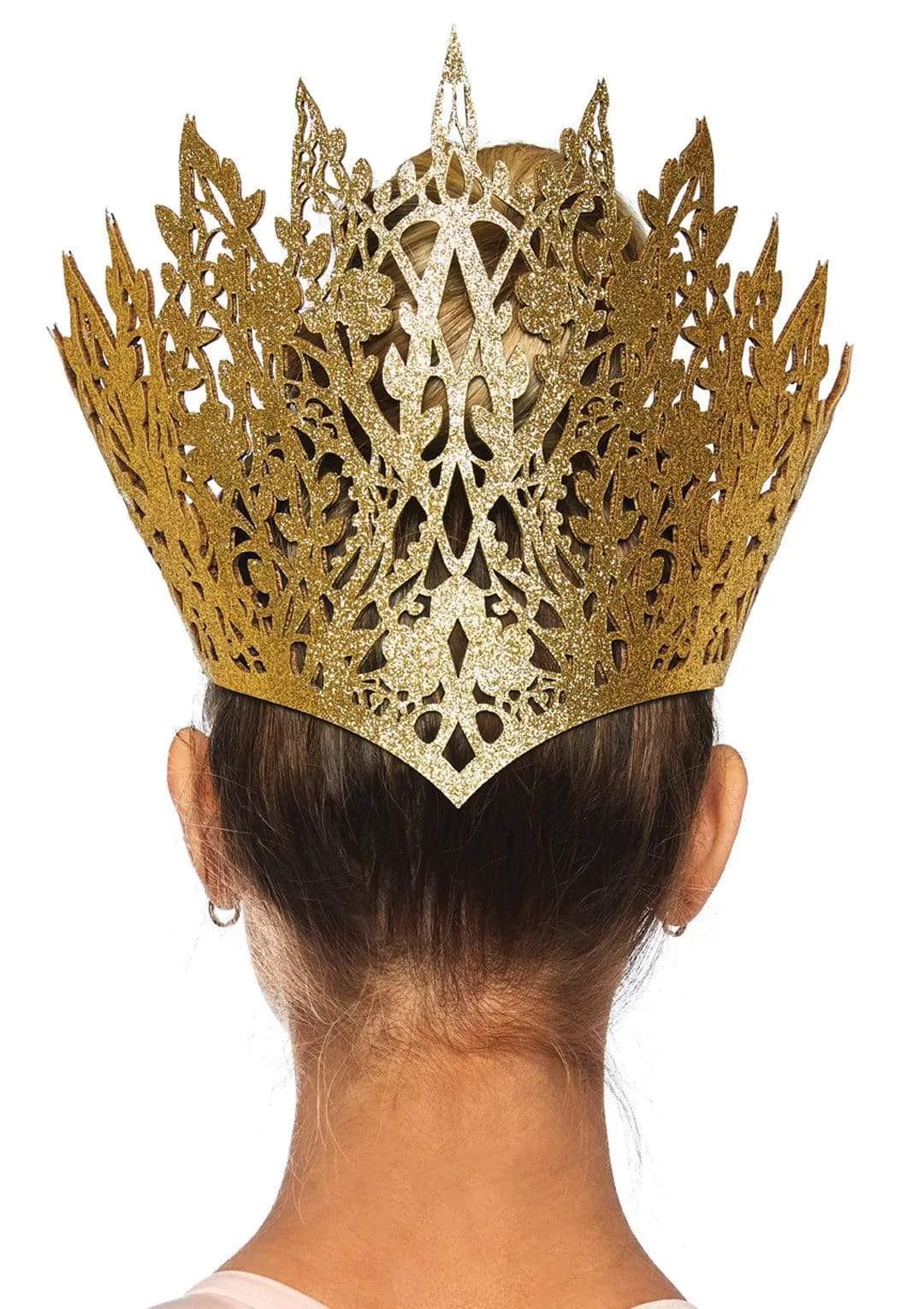 Glitter Die Cut Royal Crown With Jewel Accent