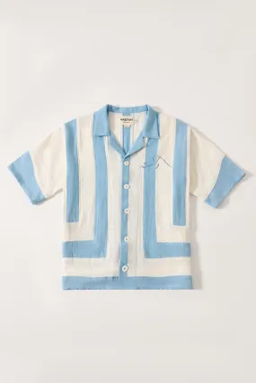 HANDWOVEN STRIPED COTTON BUTTON DOWN