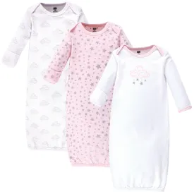 Hudson Baby Cotton Gowns, Cloud Mobile Pink