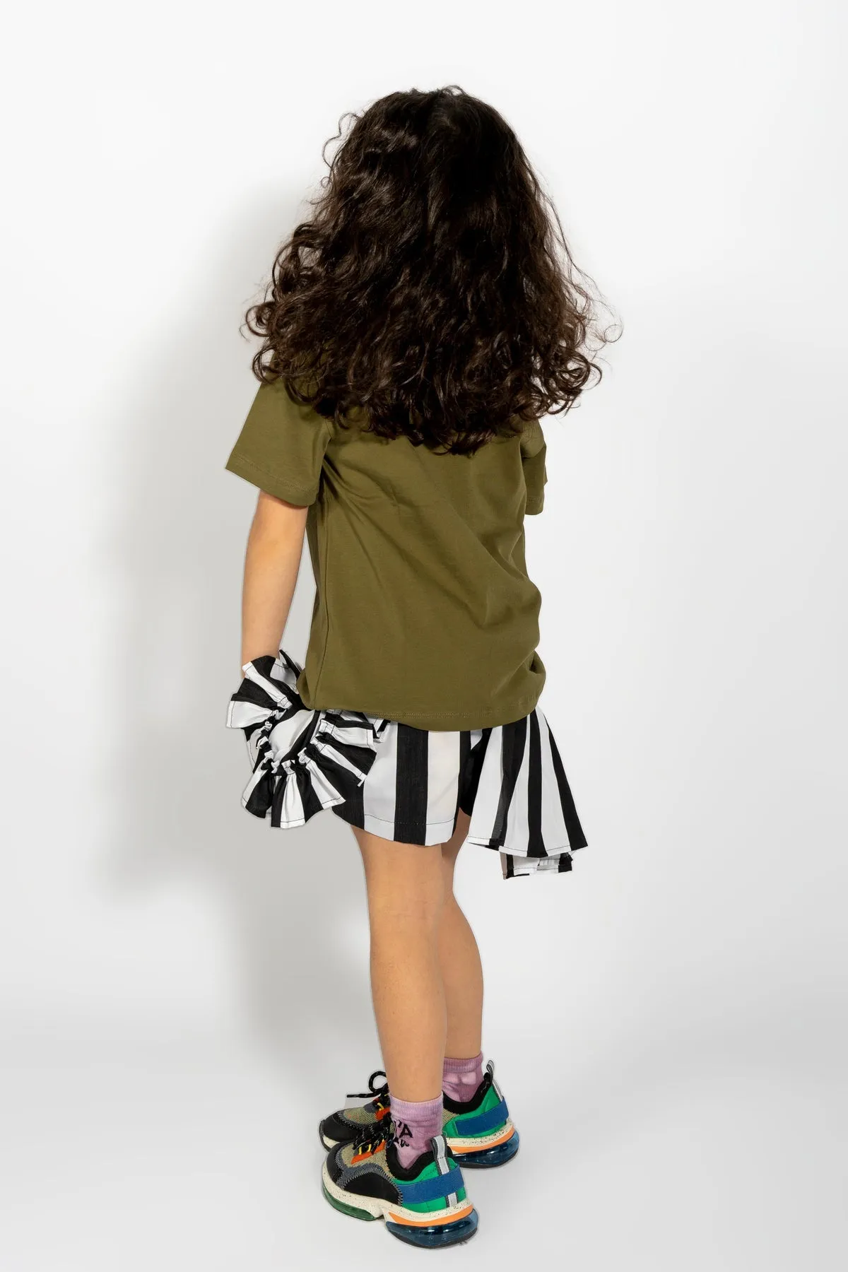 KHAKI EMBROIDERED T-SHIRT