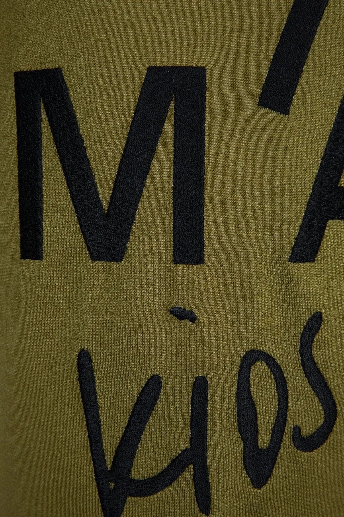 KHAKI EMBROIDERED T-SHIRT