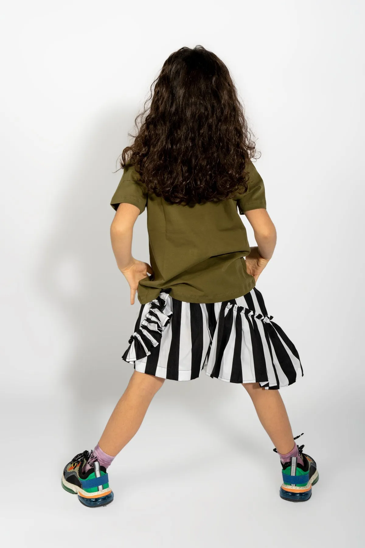 KHAKI EMBROIDERED T-SHIRT