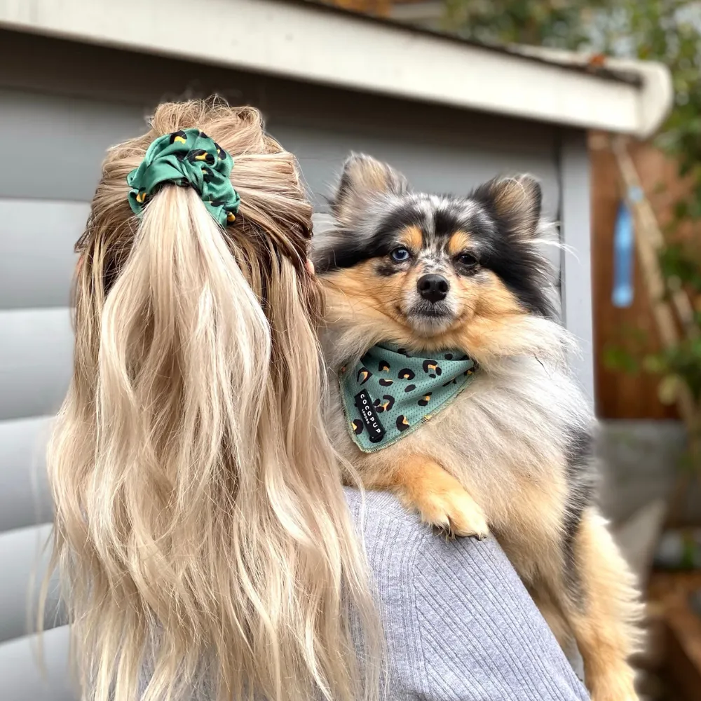 Khaki Leopard Scrunchie