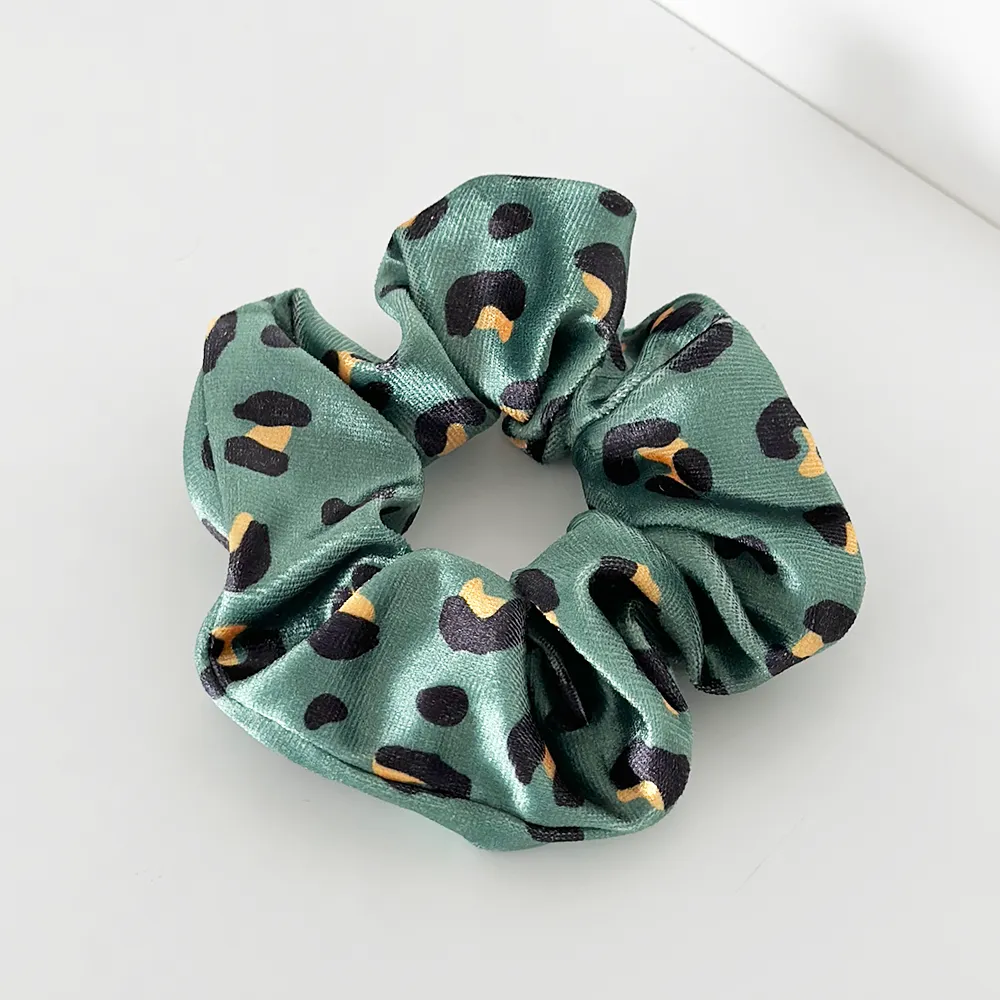 Khaki Leopard Scrunchie