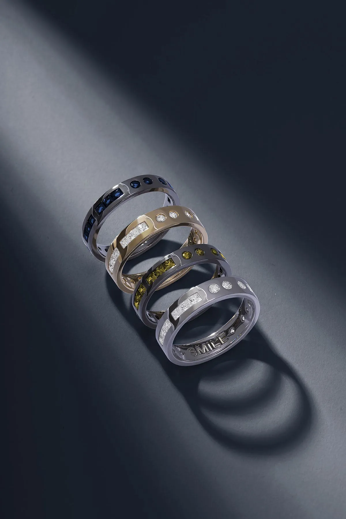 Khaki Smile Morse Code Ring