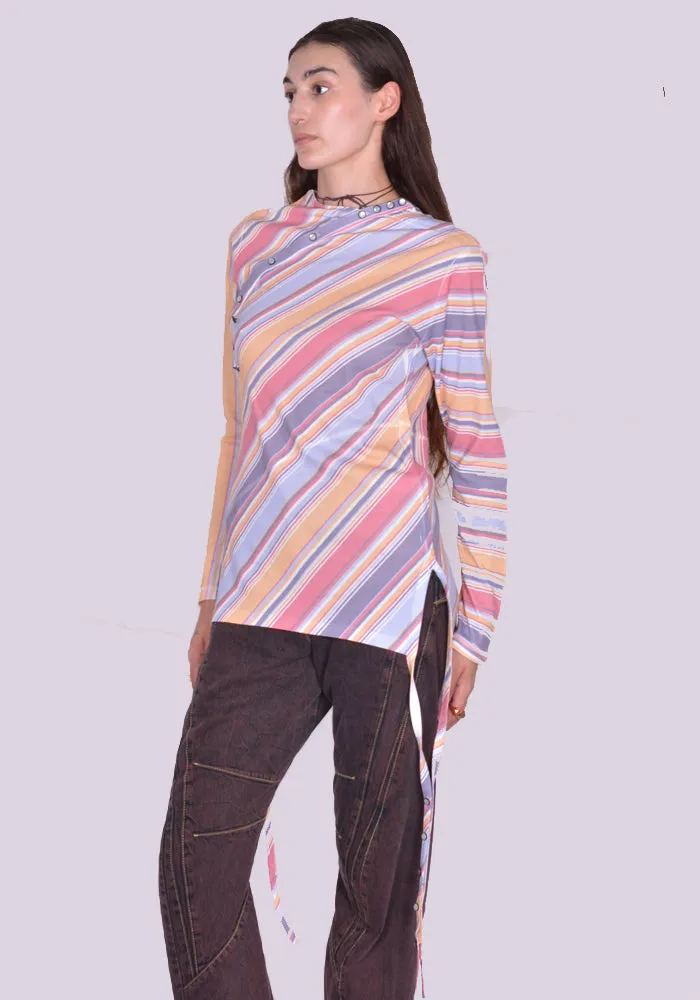 KIKO KOSTADINOV x LEVI'S 000GO-0000 PANDRA HENLEY T-SHIRT MULTI STRIPE (New season FW24)