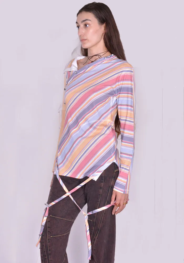 KIKO KOSTADINOV x LEVI'S 000GO-0000 PANDRA HENLEY T-SHIRT MULTI STRIPE (New season FW24)