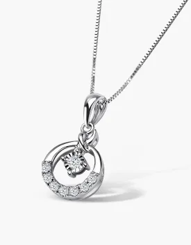 LVC Charmes Fluttering Circlet Diamond Pendant