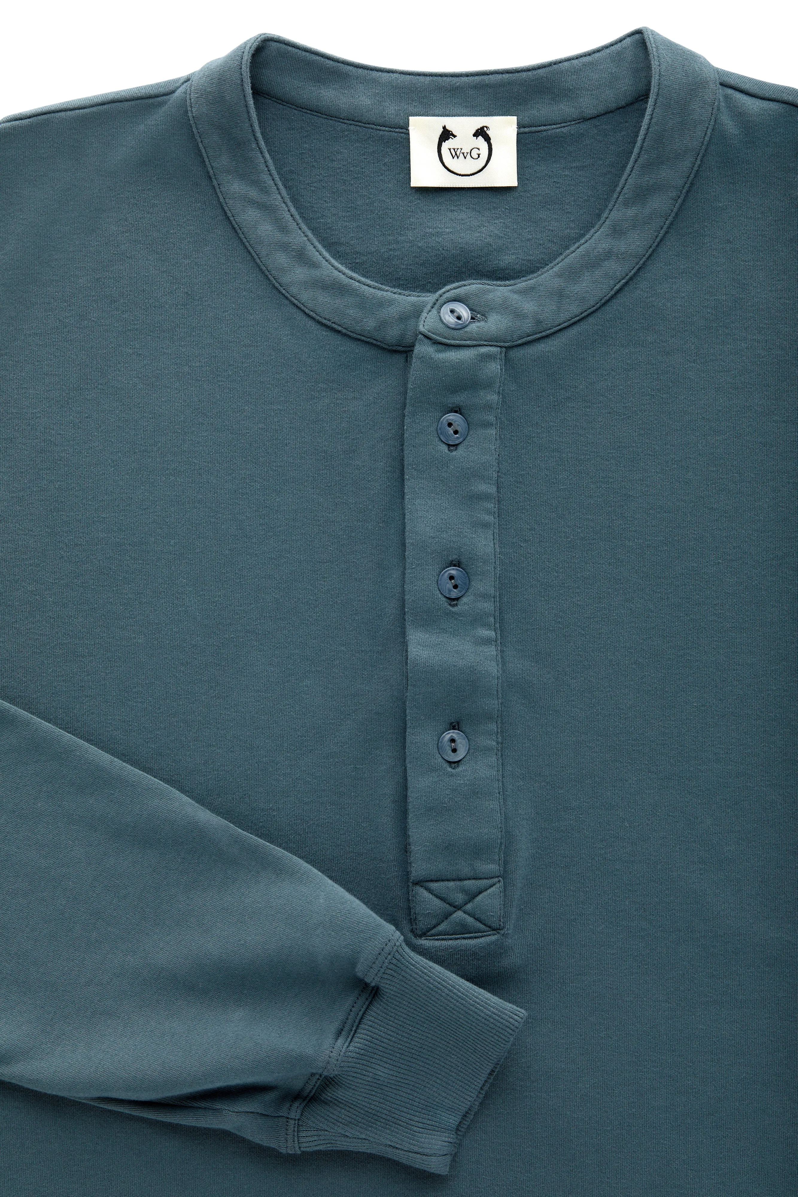 Mantella Long Sleeve Henley Dark Slate