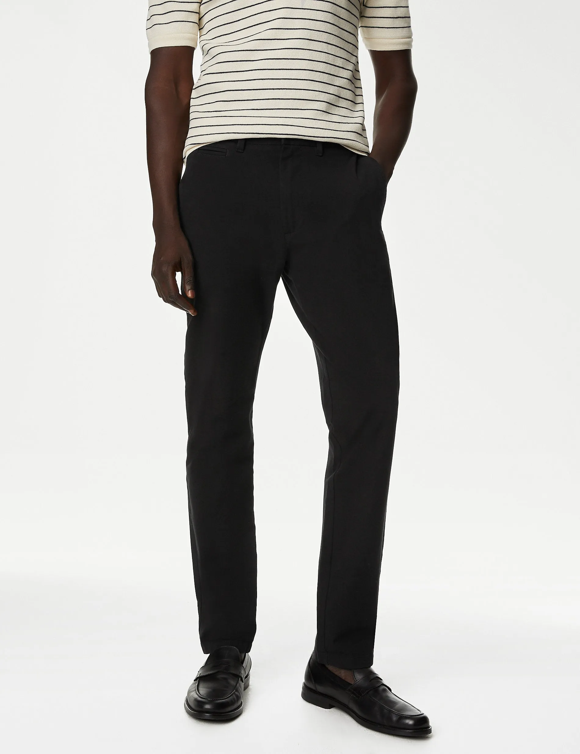 Marks & Spencer Ultimate Fit Slim Chinos, Black