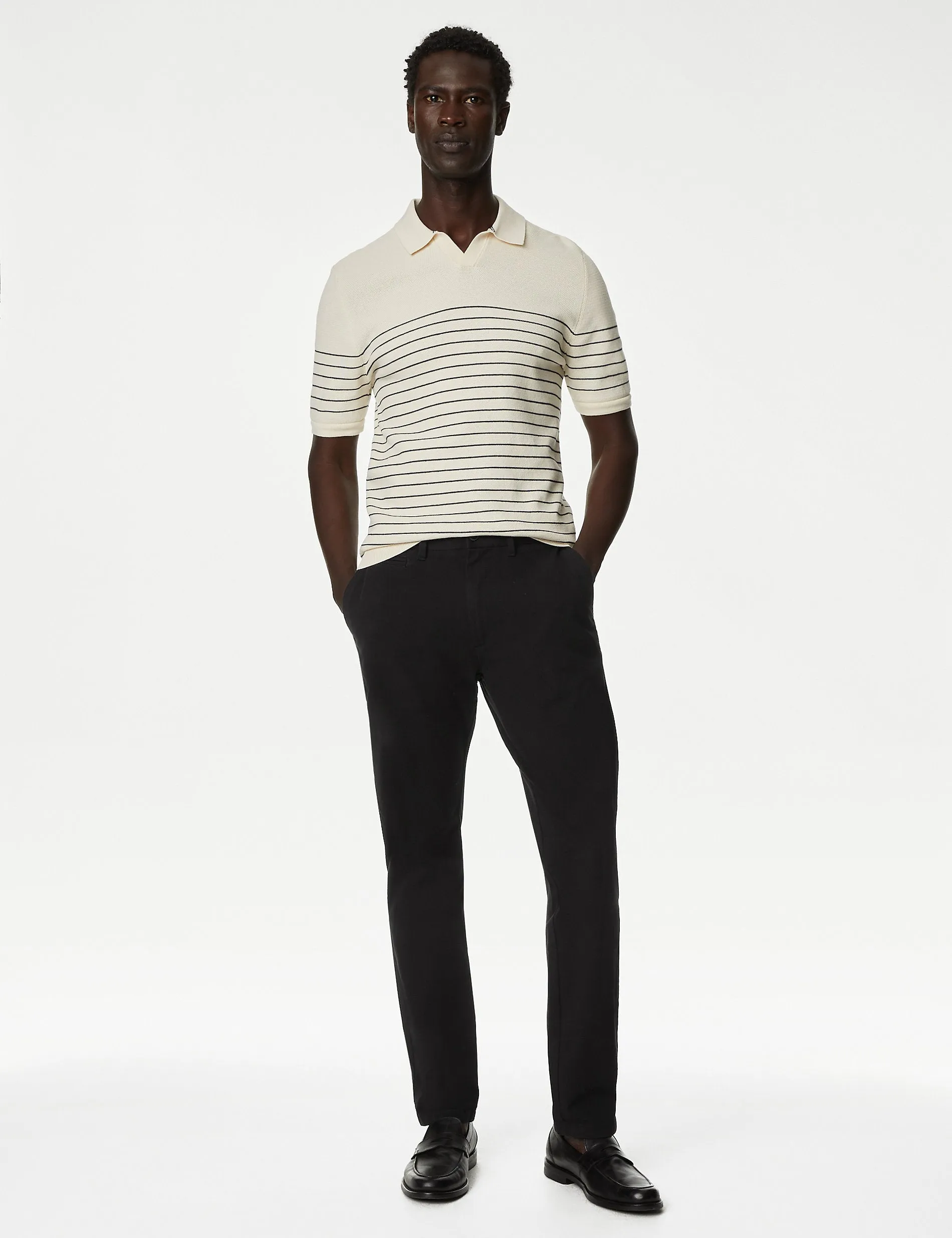 Marks & Spencer Ultimate Fit Slim Chinos, Black