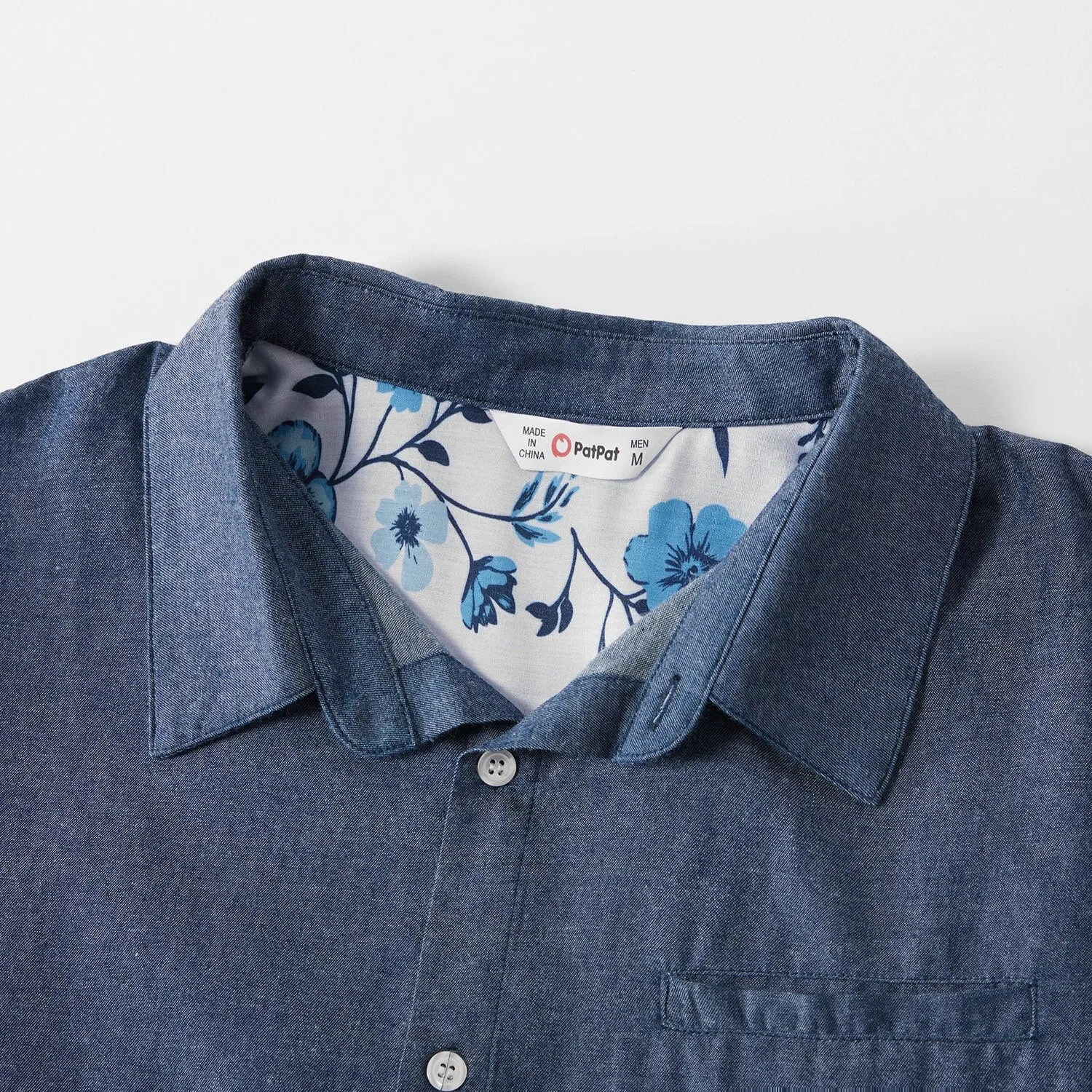 Matching Family Outfit - Floral Dark Denim Outfit for Mummy, Daddy and Baby