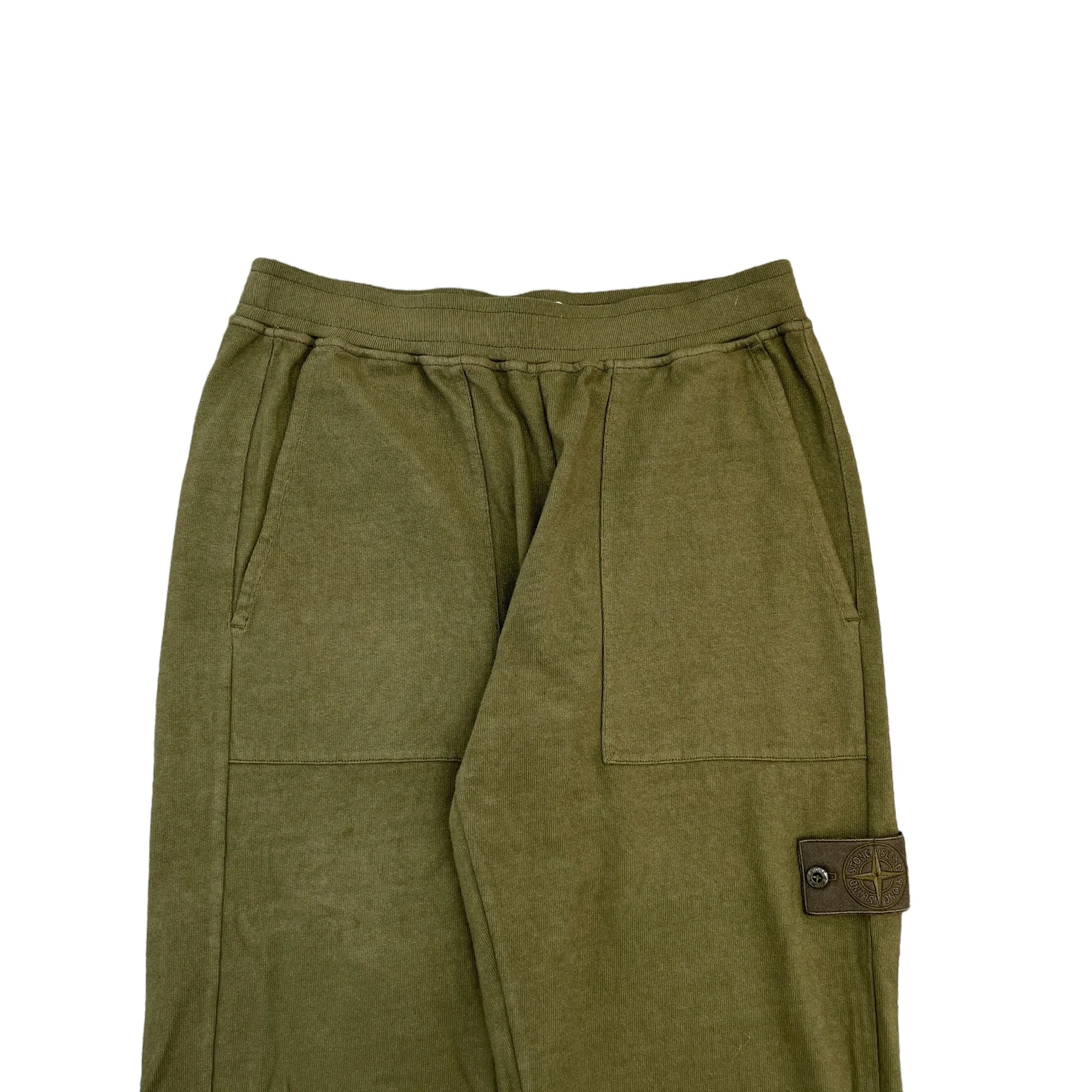 Men's Applique Logo Joggers Khaki Size M