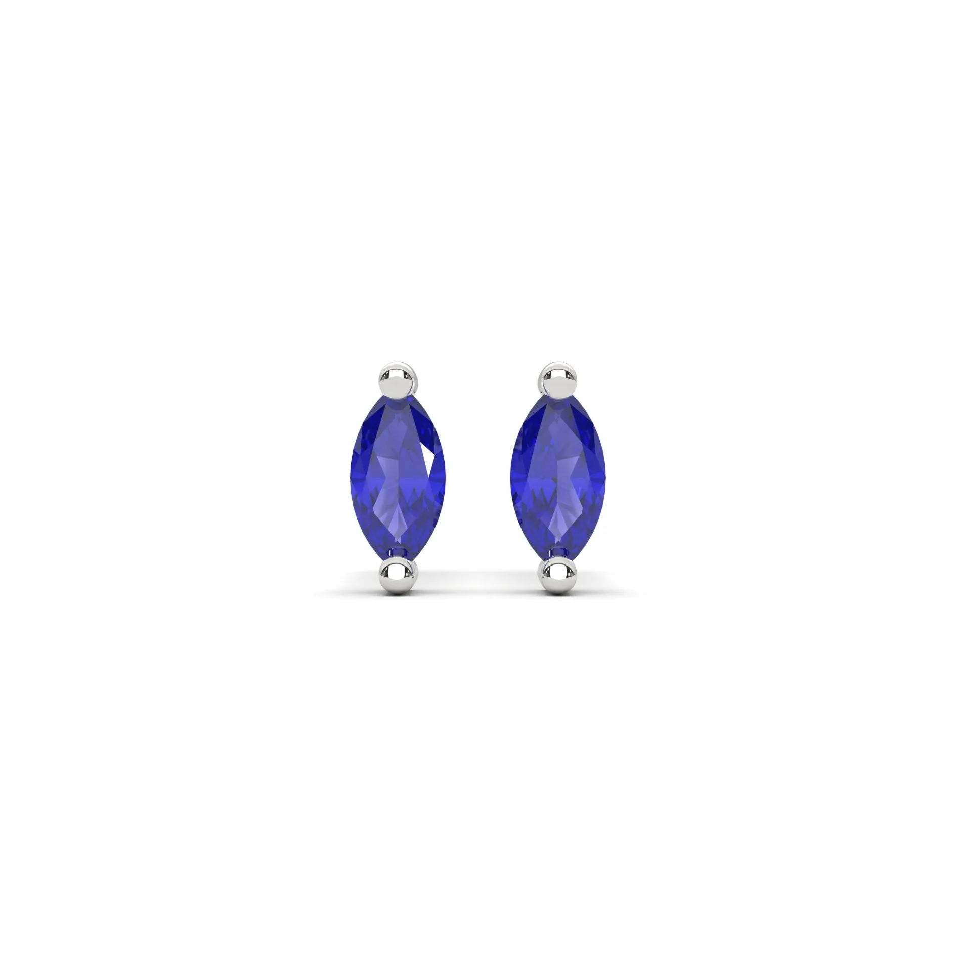 Micro Marquise Studs in Silver