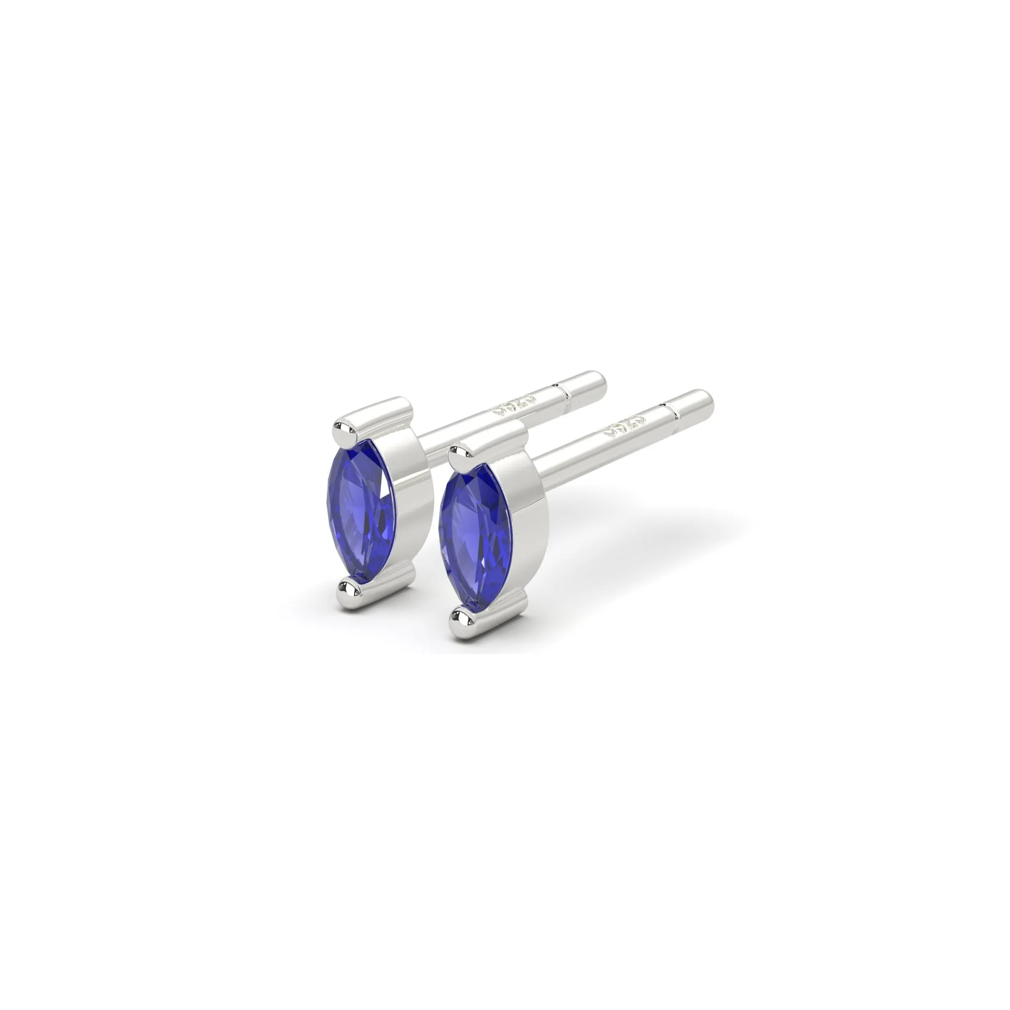 Micro Marquise Studs in Silver