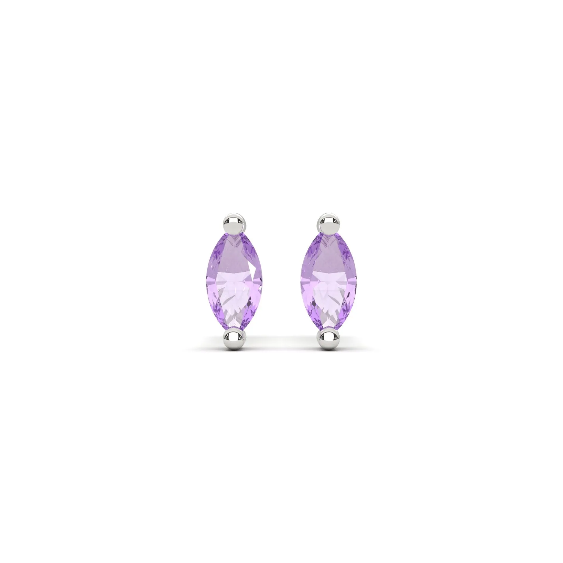 Micro Marquise Studs in Silver