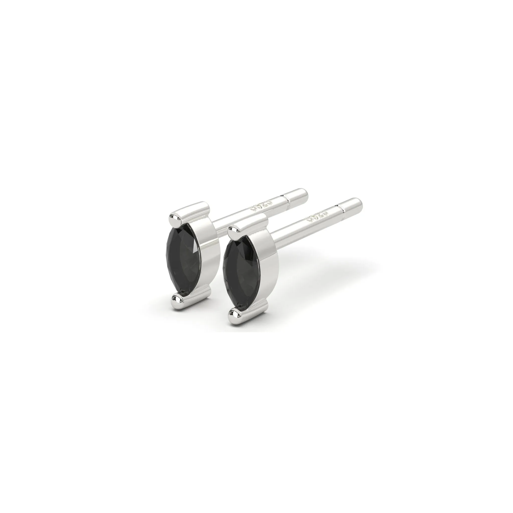 Micro Marquise Studs in Silver