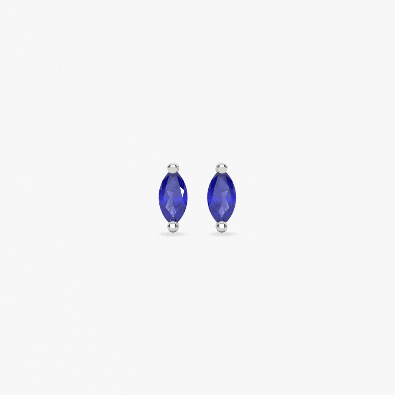 Micro Marquise Studs in Silver