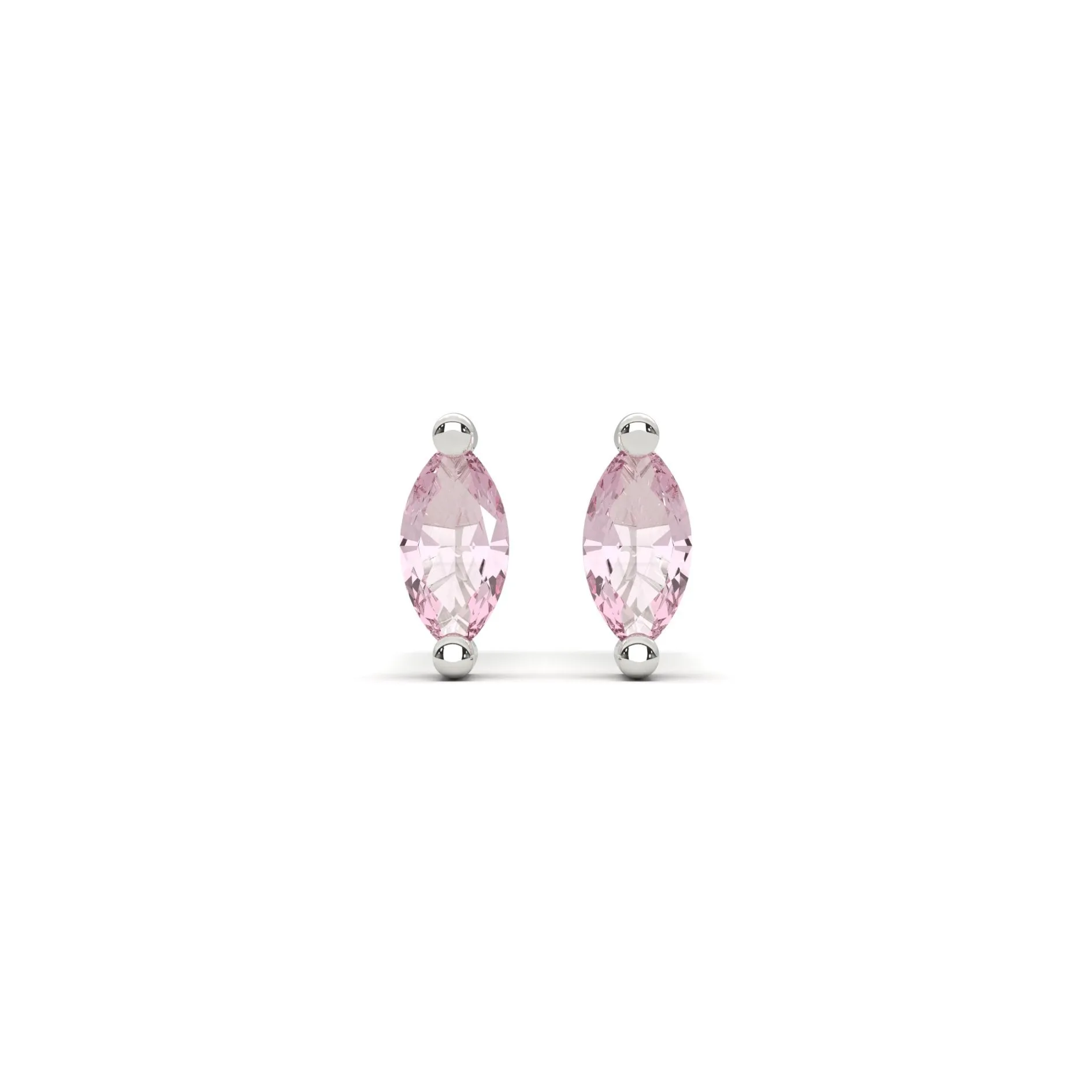 Micro Marquise Studs in Silver