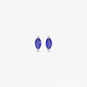 Micro Marquise Studs in Silver