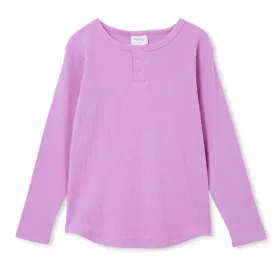 Milky Rib Henley - Violet