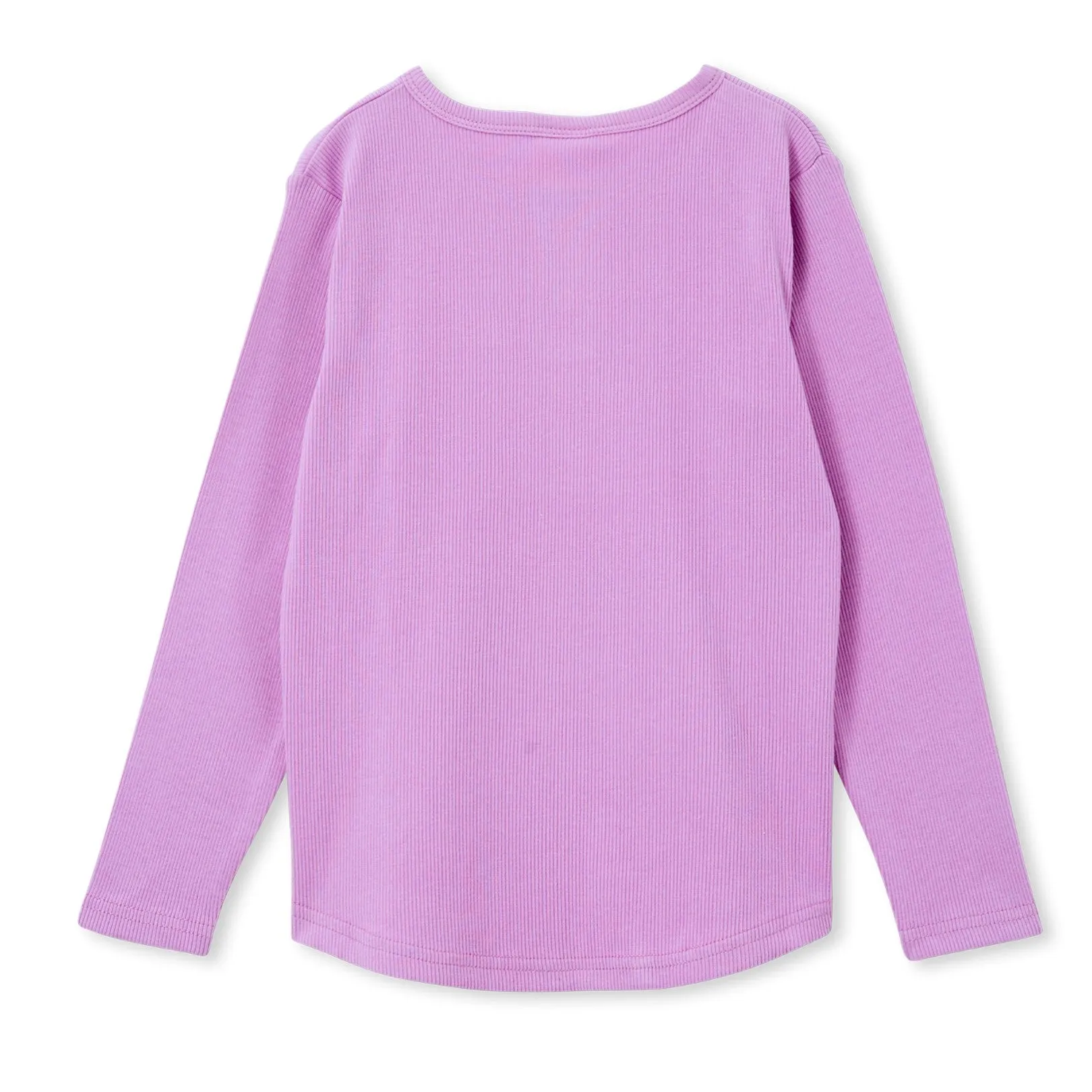 Milky Rib Henley - Violet