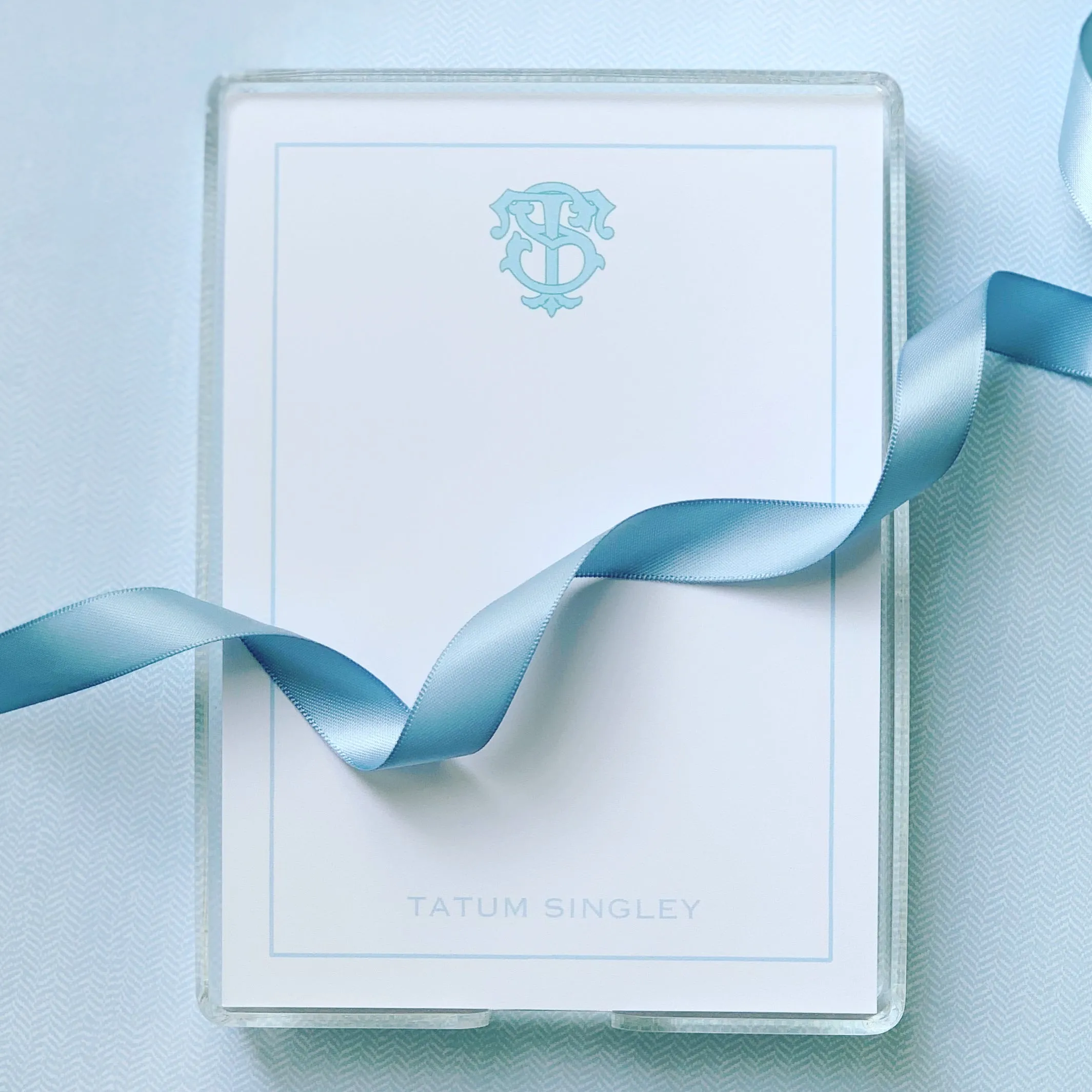 Monogram Notepad - Blue