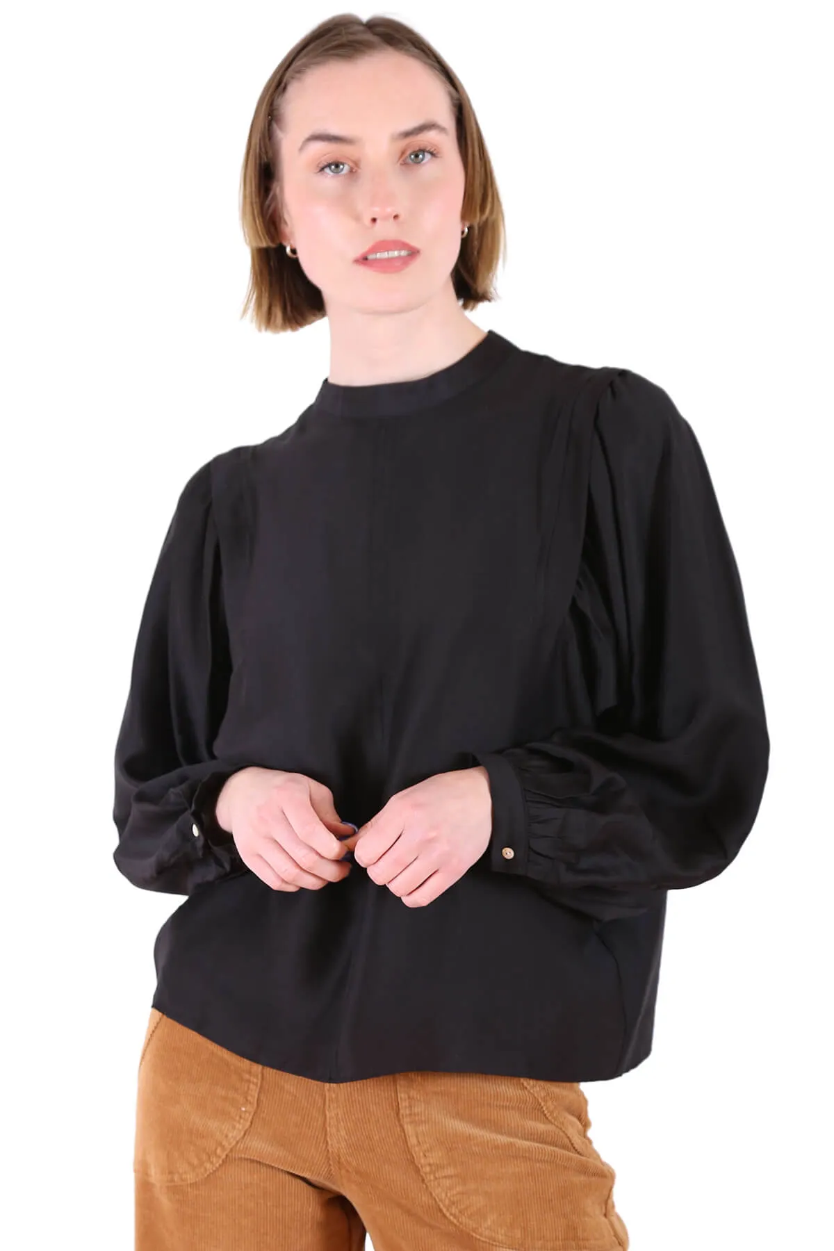 Moonstone Blouse Black in Modal