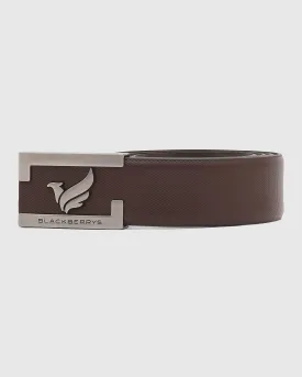 Must Haves Leather Brown Textured Belt - New Grabirde